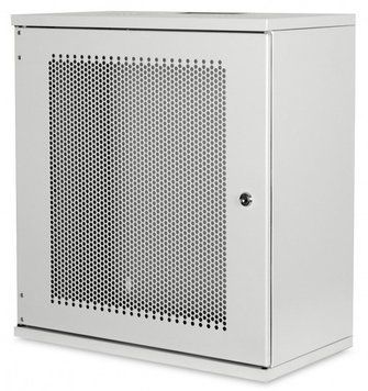 Шафа DIGITUS 19", 12U, 540x400 мм, SOHO, металеві двері, 60кг максимально, сіра RC_DN-19-12U-S-PD фото