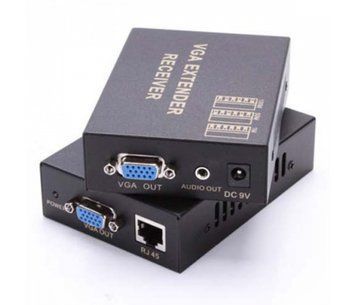 Активный удлинитель VGA 100m по витой паре через RJ-45, Black, BOX U_13860 фото