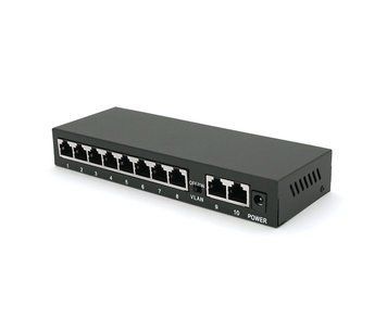 POE комутатор Merlion 8 POE 10/100+2 RJ45 10/100 зовнішній блок живлення 52V 1,85A U_22106 фото
