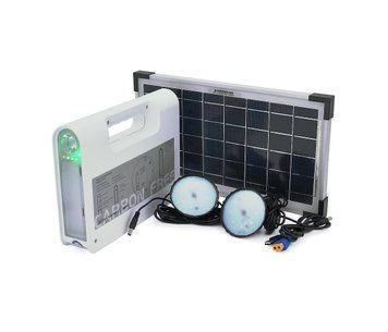 Портативний ліхтар BRAZZERS BRPF-CF80/18, Solar panel 18W, LiFePO4 - 80Wh, DC: 2x3.2V, USB:: 1x5V/2A, 2x6W Led лампи 1м, 9W U_27003 фото