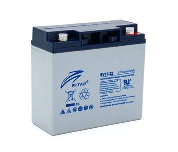 Тяговий акумулятор RITAR EV12-22 12V 22Ah M5 (181х77х170) U_26387 фото