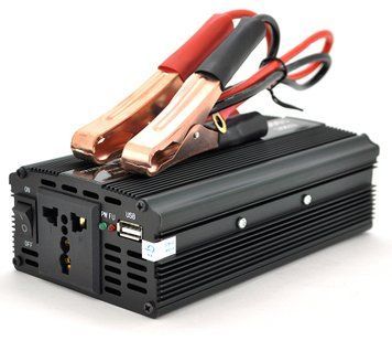 Инвертор напряжения UKC 1000ВА(600Вт), 12/220V, approximated, 1 универсальная розетка, клемы + крокодилы U_02453 фото
