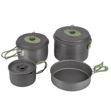 Набор посуды Bo-Camp Explorer 4 Pieces Hard Anodized Grey/Green (2200244) DS_DAS301407 фото