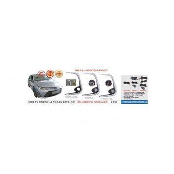 Фары доп.модель Toyota Corolla SD 2018-/TY-9377-L2Led-1/LED-12V6W6W/Hакладки/DRL+TURN/эл.проводка (T OL_00000049149 фото
