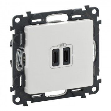 Розетка Legrand Valena LIFE USB-С+USB-С, 3А 5В, белый RC_753107 фото