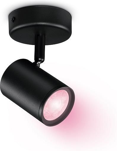 Светильник точечный накладной умный IMAGEO Spots, 1х5W, 2200-6500K, RGB, Wi-Fi, черный WiZ RC_929002659001 фото