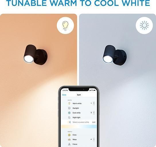 Светильник точечный накладной умный IMAGEO Spots, 1х5W, 2200-6500K, RGB, Wi-Fi, черный WiZ RC_929002659001 фото