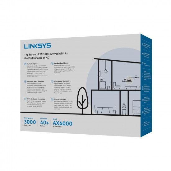 Маршрутизатор Linksys MR9600 MESH WIFI ROUTER, DB, AX6000 RC_MR9600-EU фото
