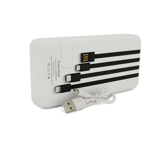 Повербанк Bix-30000mAh, Input:MicroUSB+Type-C, Output:4USB/Type-C/MicroUSB/Lightning, QC22.5W/PD20W, White U_29696 фото