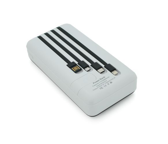 Повербанк Bix-30000mAh, Input:MicroUSB+Type-C, Output:4USB/Type-C/MicroUSB/Lightning, QC22.5W/PD20W, White U_29696 фото