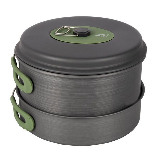 Набір посуду Bo-Camp Explorer 4 Pieces Hard Anodized Grey/Green (2200244) DS_DAS301407 фото