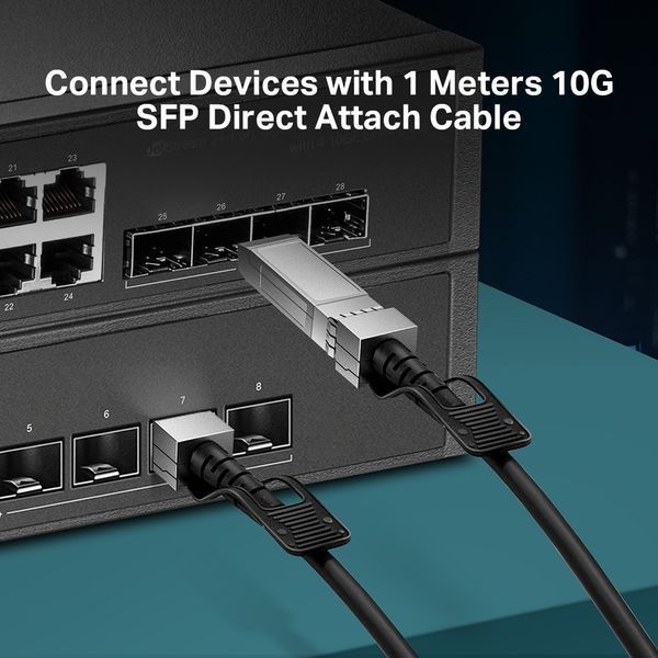Кабель Direct Attach SFP+ Cable for_10 Gigabit connections Up to 1m TP-Link RC_TL-SM5220-1M фото