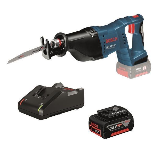 Пила сабельная аккумуляторная Bosch GKS 18 V-LI 18В пропил 250мм ход 24мм 4.8кг без АКБ и ЗП RC_0.615.990.L6H фото