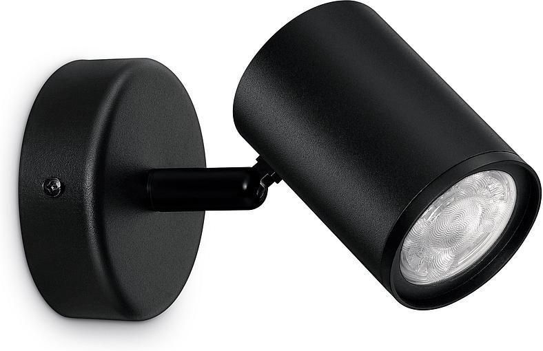 Светильник точечный накладной умный IMAGEO Spots, 1х5W, 2200-6500K, RGB, Wi-Fi, черный WiZ RC_929002659001 фото