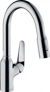 Змішувач для кухні Hansgrohe Focus M42, довж.виливу - 224мм, витяжний, 1важіль, KM180, хром RC_71801000 фото
