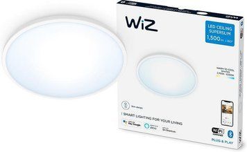 Потолочный светильник умный WiZ SuperSlim Ceiling, 16W, 1500lm, 29,2см, 2700-6500K, Wi-Fi, белый RC_929002685101 фото