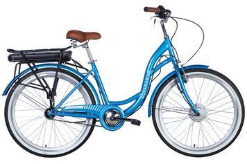 Велосипед з електроприводом 26" ST Dorozhnik eAQUAMARINE BH рама-17" 36B 12.5А*г 350Вт синій YS 2033 2025 VT_ELB-D-26-253 фото