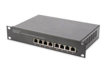Комутатор Digitus Gigabit Ethernet 8x10/100/1000Mbps RJ45 POE, 10" RC_DN-95317 фото