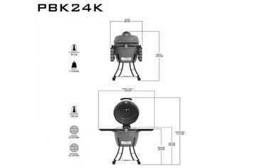 Керамический угольный гриль Pit Boss K24, серый, 10763 GR_011112 фото