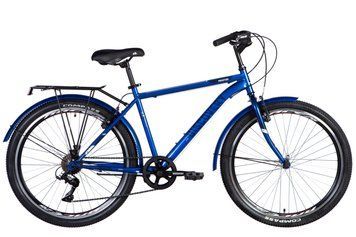 Велосипед сталь 26" Discovery PRESTIGE MAN Vbr рама-18" синій з багажником задн St з крилом St 2024 VT_OPS-DIS-26-586 фото
