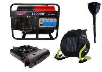 Бензиновый генератор MAST GROUP YH18000 + газовая плитка Orcamp CK-505 + электрический обогреватель Gardyer KM_KYH18000 фото