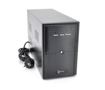 ДБЖ Ritar E-RTM600L-U (360W) ELF-L LED AVR 2st USB 2xSCHUKO socket 1x12V7Ah metal Case Q4 (370*130*210) U_7860 фото