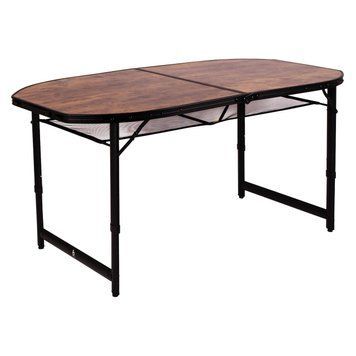 Стіл Bo-Camp Woodbine Oval 150x80 cm Black/Wood look (1404230) DS_DAS301532 фото