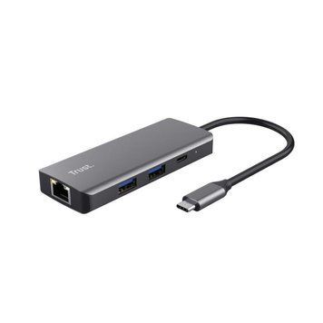 Хаб Trust Dalyx 6-in-1 USB-C Multi-port Dock Aluminium RC_24968_TRUST фото