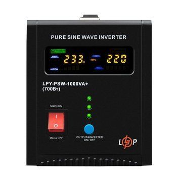 ДБЖ LogicPower LPY-PSW-1000VA+ (700Вт) 10A/20A з правильною синусоїдою 12V LP_22871 фото