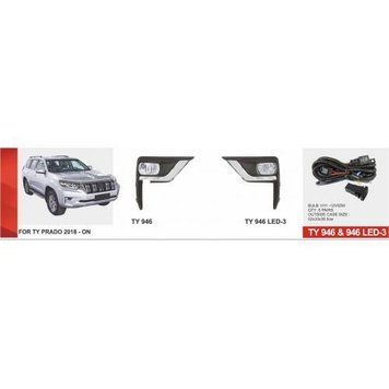 Фары доп.модель Toyota Prado FJ150 2017-/TY-946L/LED-12V6W/эл.проводка (TY-946LED-3) OL_00000049142 фото