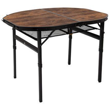 Стіл Bo-Camp Woodbine Oval 100x70 cm Black/Wood look (1404185) DS_DAS302783 фото