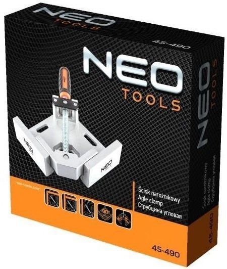 Струбцина Neo Tools, кутова, алюмінієва, напрямна 95мм, 70х70мм RC_45-490 фото