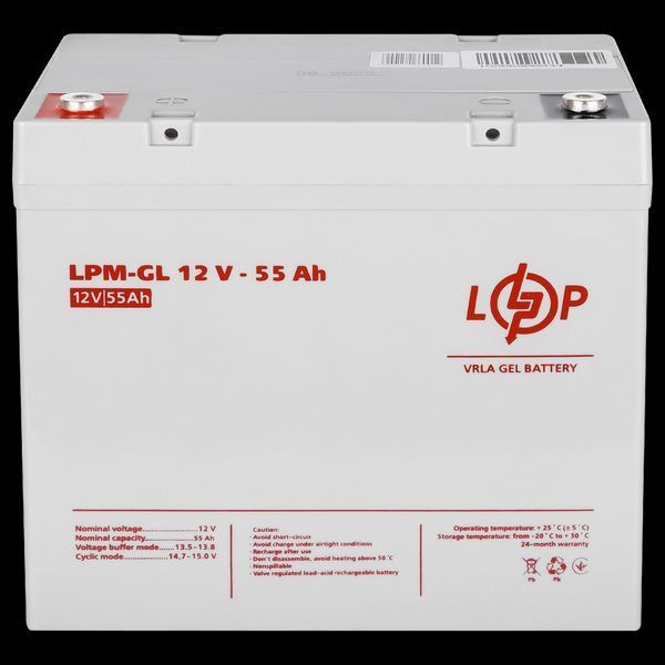 Акумулятор гелевий LPM-GL 12V - 55 Ah LP_15266 фото