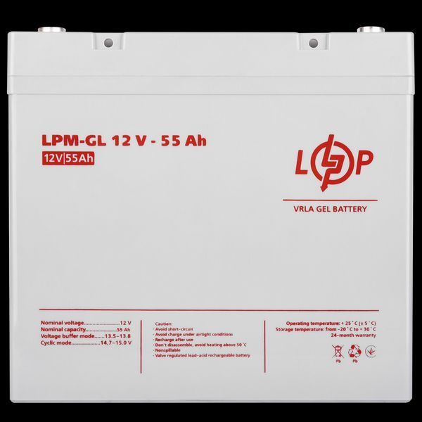 Акумулятор гелевий LPM-GL 12V - 55 Ah LP_15266 фото
