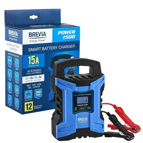 Зарядное устройство АКБ Brevia Power1500 15A, 12V/24V LI_21500EP фото