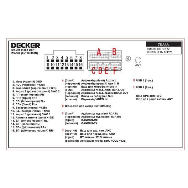 Автомагнітола Decker D9-002 6+128Gb, 360, QLED, DSP, CARPLAY, Audi TT CY_НФ-00003487 фото