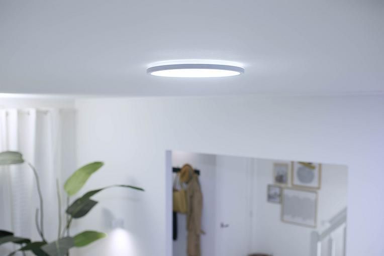 Потолочный светильник умный WiZ SuperSlim Ceiling, 16W, 1500lm, 29,2см, 2700-6500K, Wi-Fi, белый RC_929002685101 фото