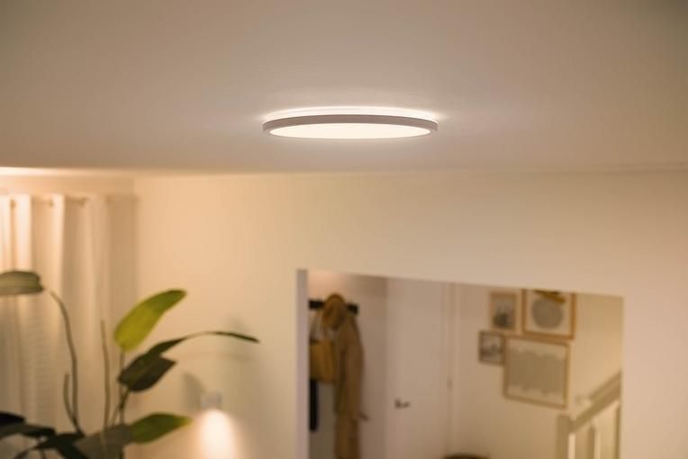 Потолочный светильник умный WiZ SuperSlim Ceiling, 16W, 1500lm, 29,2см, 2700-6500K, Wi-Fi, белый RC_929002685101 фото