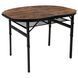 Стіл Bo-Camp Woodbine Oval 100x70 cm Black/Wood look (1404185) DS_DAS302783 фото 1