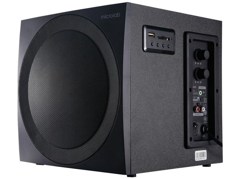 Акустическая система MICROLAB M-300U 2.1, 38W, mini-jack/USB/SD/FM, черный RC_M-300U фото
