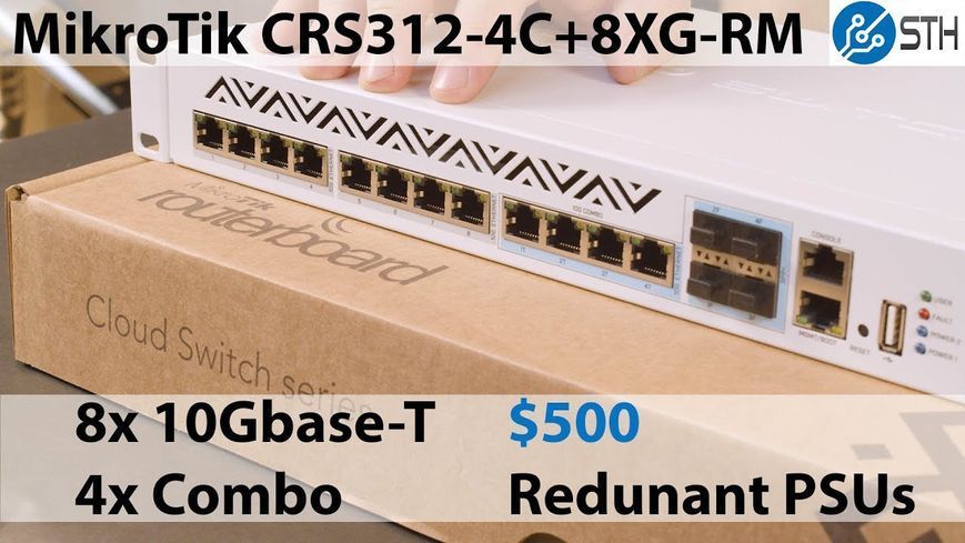 Коммутатор MikroTik Cloud Router Switch CRS312-4C+8XG-RM RC_CRS312-4C+8XG-RM фото