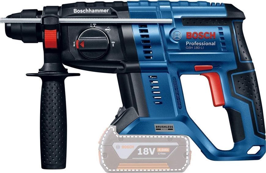 Набір із двох акумуляторних інструментів Bosch 18В перфоратор GBH 180-LI + дриль-шуруповерт GSR 180-LI RC_0.615.990.M31 фото