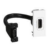 Legrand розетка HDMI тип А, 1 модуль, зі шнуром 15см (білий), Mosaic RC_78778 фото