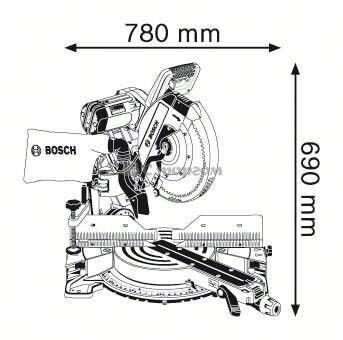 Торцовочная пила Bosch GCM 12 GDL (0601B23600) RC_0.601.B23.600 фото