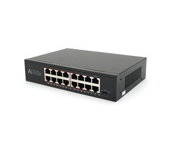 Коммутатор Merlion MS1016, количество портов - 16, Ethernet, скорость - 10/100 Мбит/сек., корпус - металл, U_27240 фото