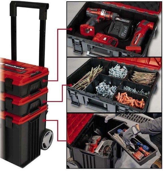 Модульная система для инструмента Einhell E-Case Tower, на колесиках, 3 ящика модуля, 64.5х48х42.5см RC_4540015 фото