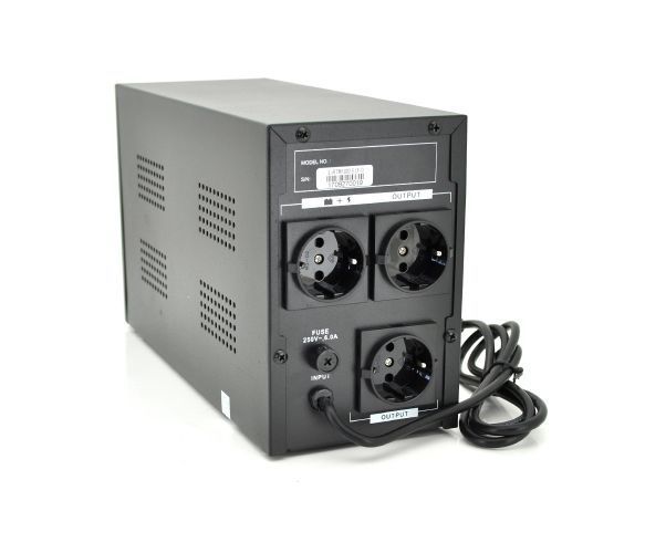 ИБП Ritar E-RTM1000 (600 Вт) ELF-D, LCD, AVR, 3st, 3xSCHUKO socket, 2x12V7 Ач, метал. кейс Q2 (405*195*285) U_09826 фото