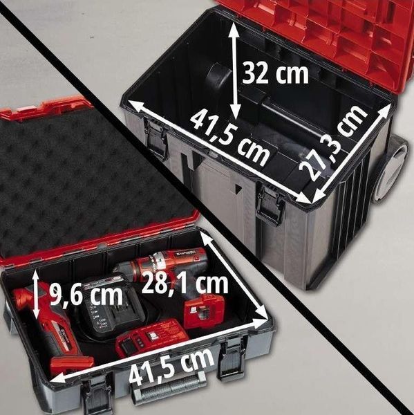 Модульная система для инструмента Einhell E-Case Tower, на колесиках, 3 ящика модуля, 64.5х48х42.5см RC_4540015 фото