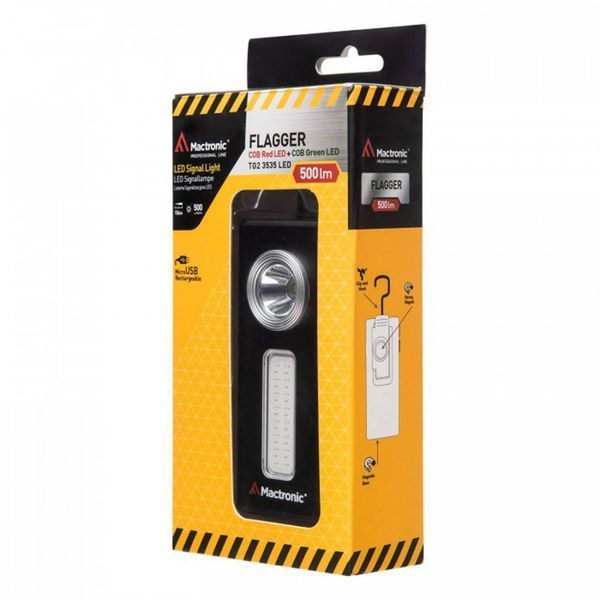 Ліхтар професійний Mactronic Flagger (500 Lm) Cool White/Red/Green USB Rechargeable (PHH0072) DS_DAS301719 фото