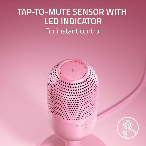 Микрофон геймерский Seiren V3 Mini, Omni, USB-A, 1.2м, quartz Razer RC_RZ19-05050200-R3M1 фото